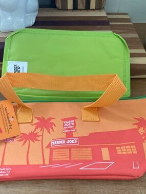 Trader Joe's Orange & Lime Insulated Lunch Tote Set